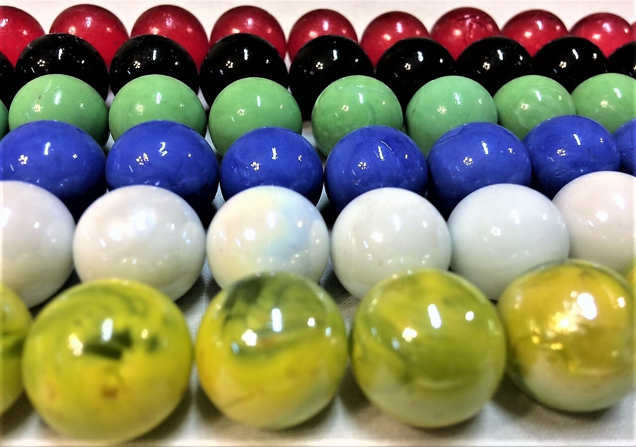 Glass Marbles 60 Opaque Solid 16mm 5/8″ Replacement Board Games Chinese Checkers