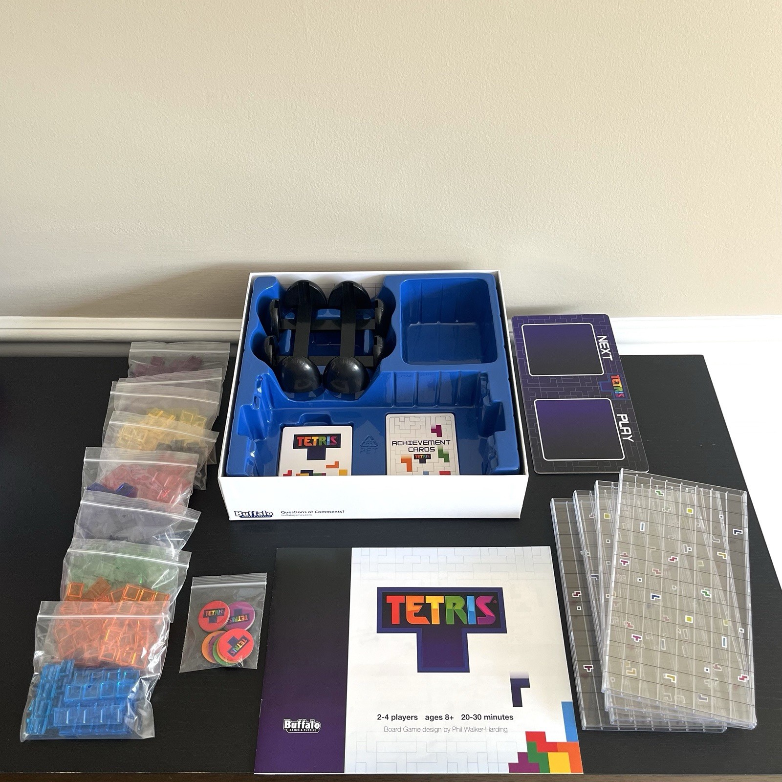 Buffalo Games Tetris Board Game – Missing 1 Blue Tetriminos Piece