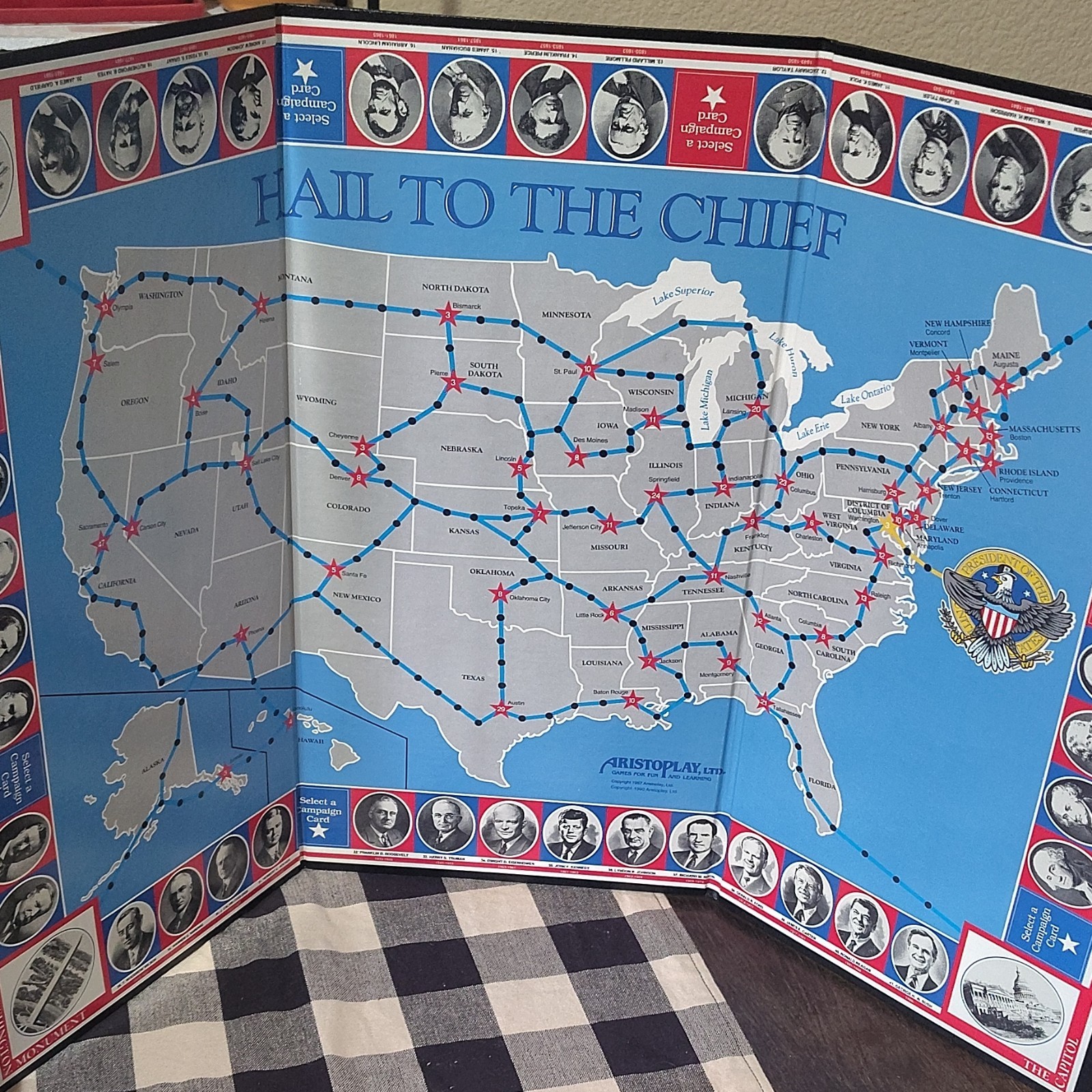 Aristoplay, Ltd. Hail to the Chief Board Game 1988 COMPLETE