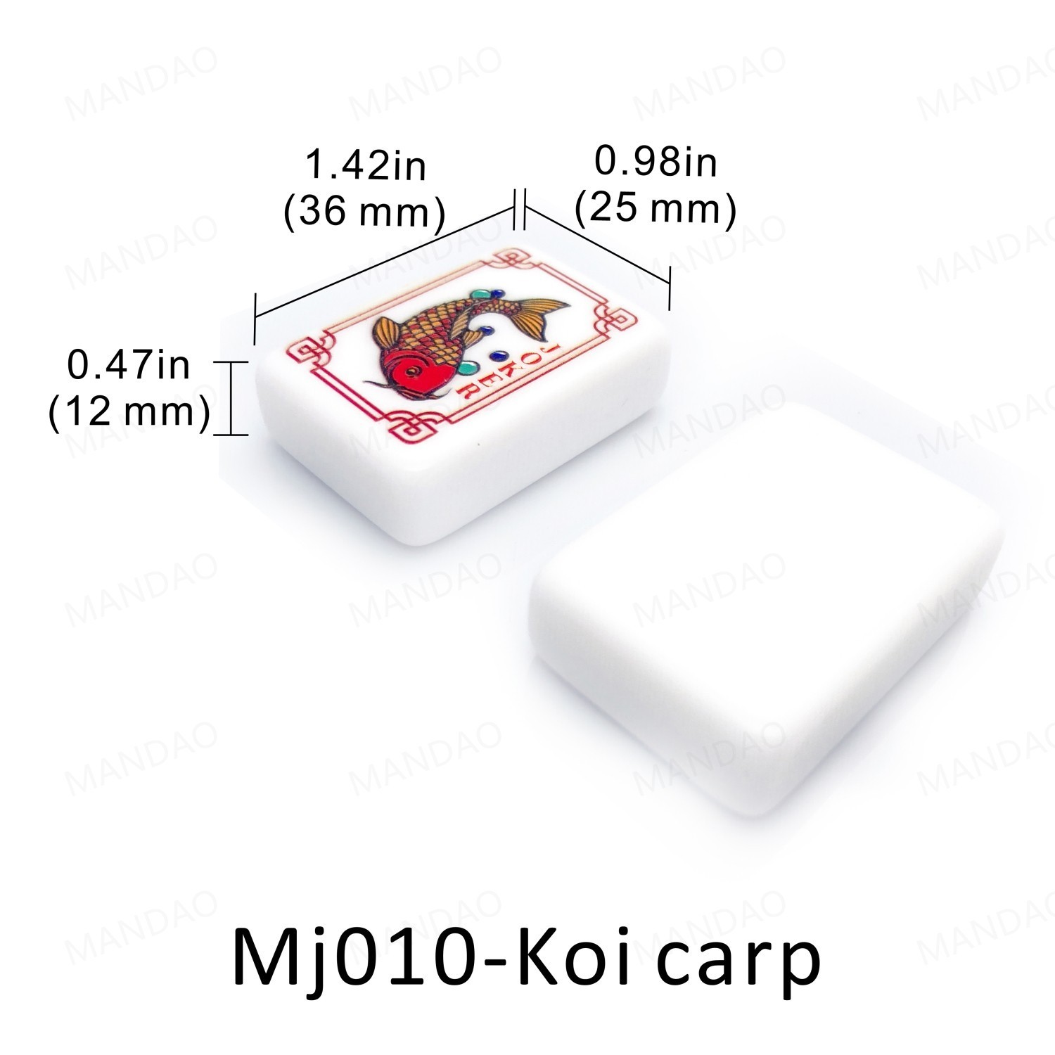 NEW! Vibrant Layered Mahjong Tiles – Full American Set 160Tiles – Koi carp
