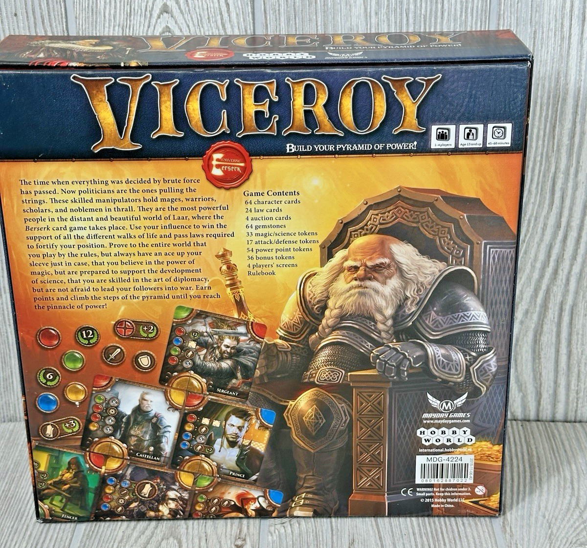 Viceroy Board Game Hobby World Unpunched Cards Sealed Cards Strategy COMPLETE