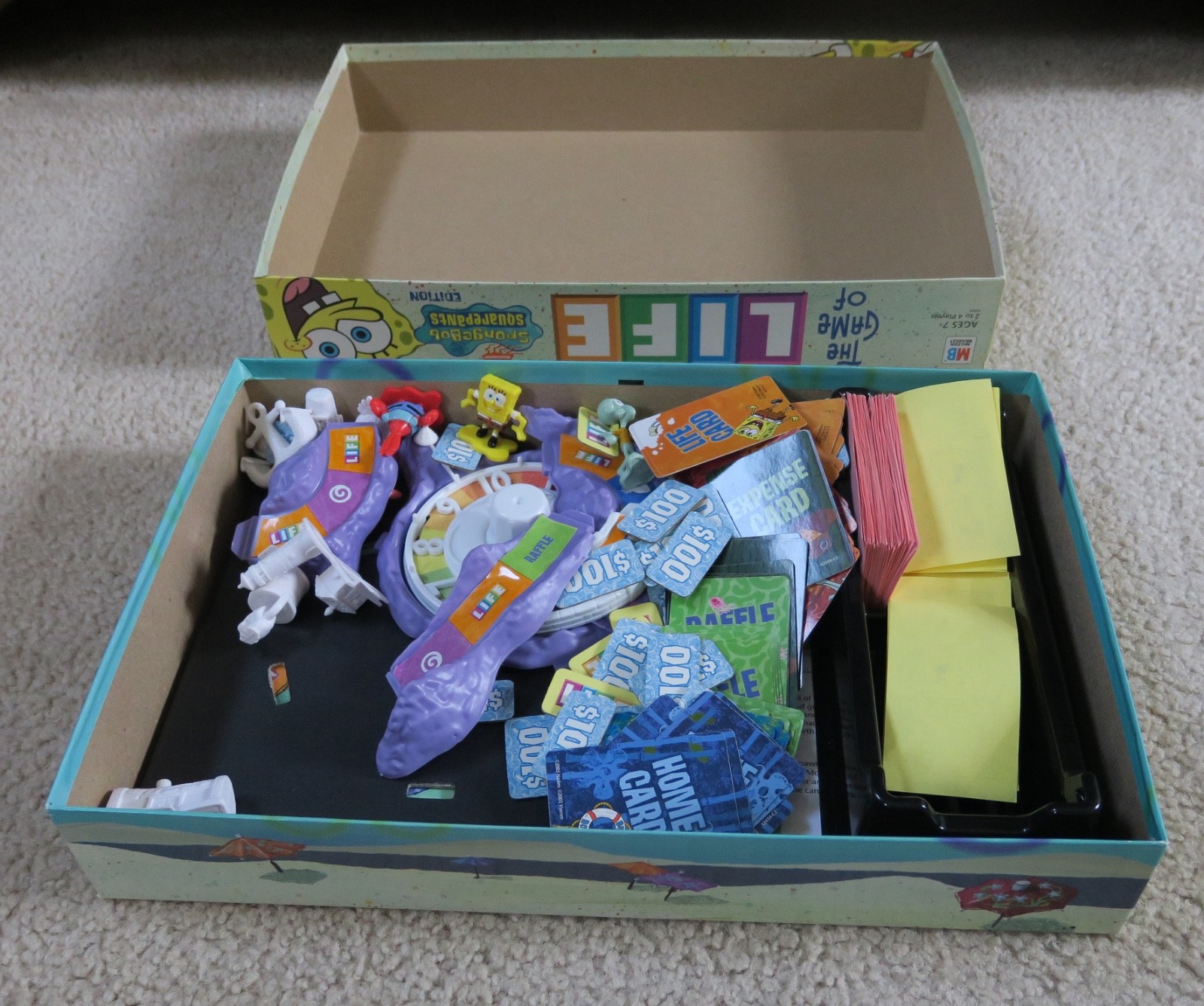 Hasbro The Game of Life Spongebob Squarepants Edition 100% Complete MB 2005