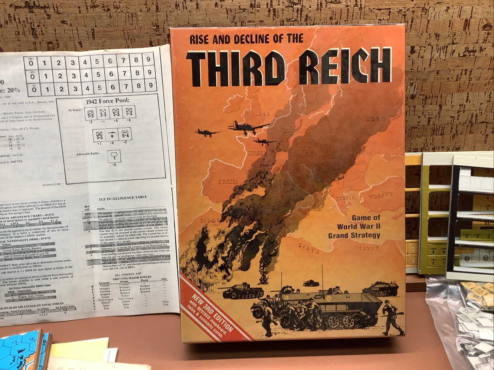 New In Box Rise And the Decline Of The Third Reich Bookcase Game – Punched