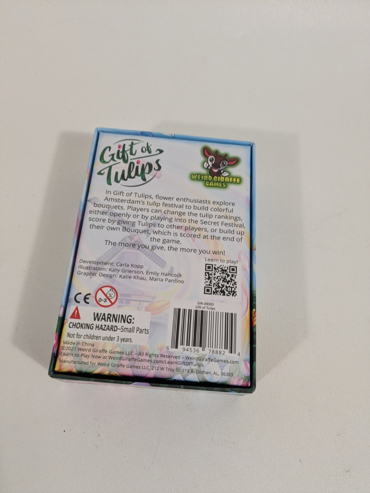 Gift of Tulips Card Game of Flowers Weird Giraffe Games Family Game Night