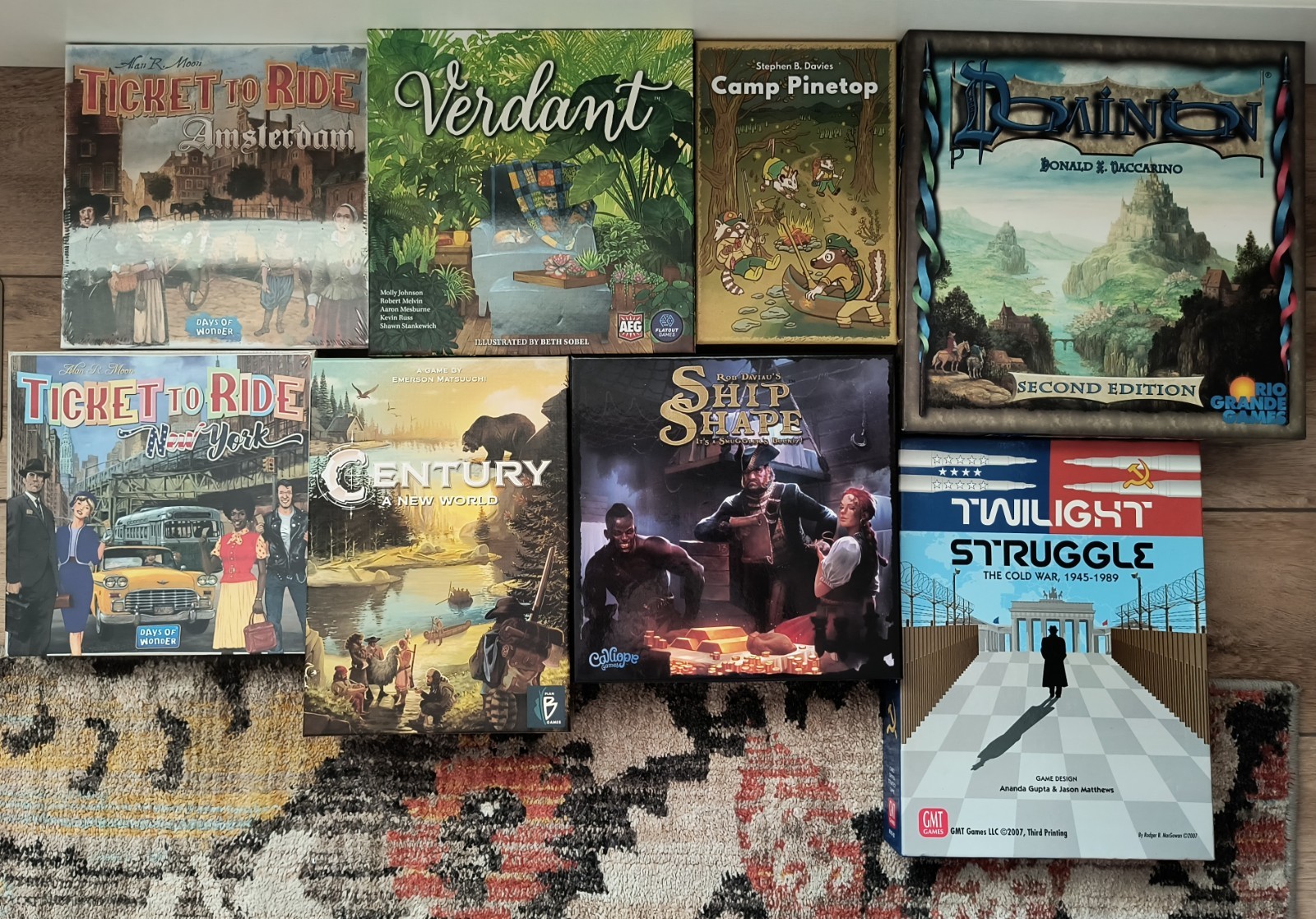 Strategy Board Game LOT (Ticket to Ride, Twilight Struggle, Century, Dominion)