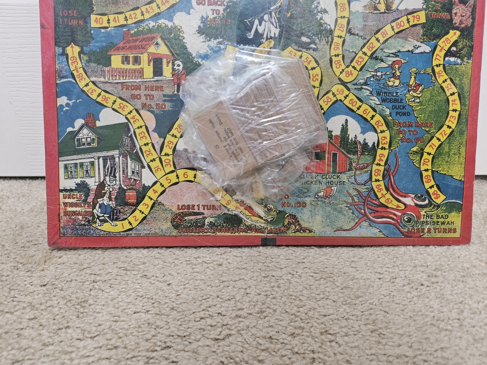 ~ Vintage UNCLE WIGGILY Board Game Red Squid Milton Bradley Howard Garris ~