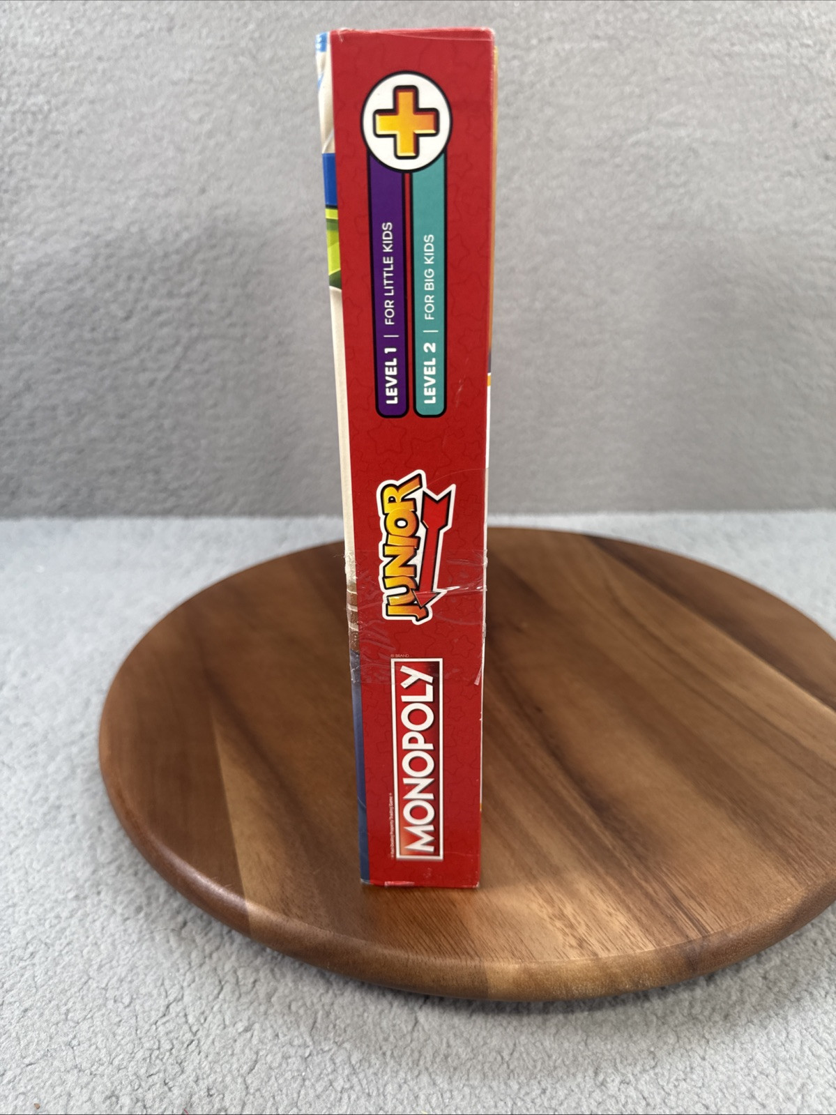 Hasbro Monopoly Junior Board Game, 2 Sided Gameboard, 2 Games in 1, Damage Box