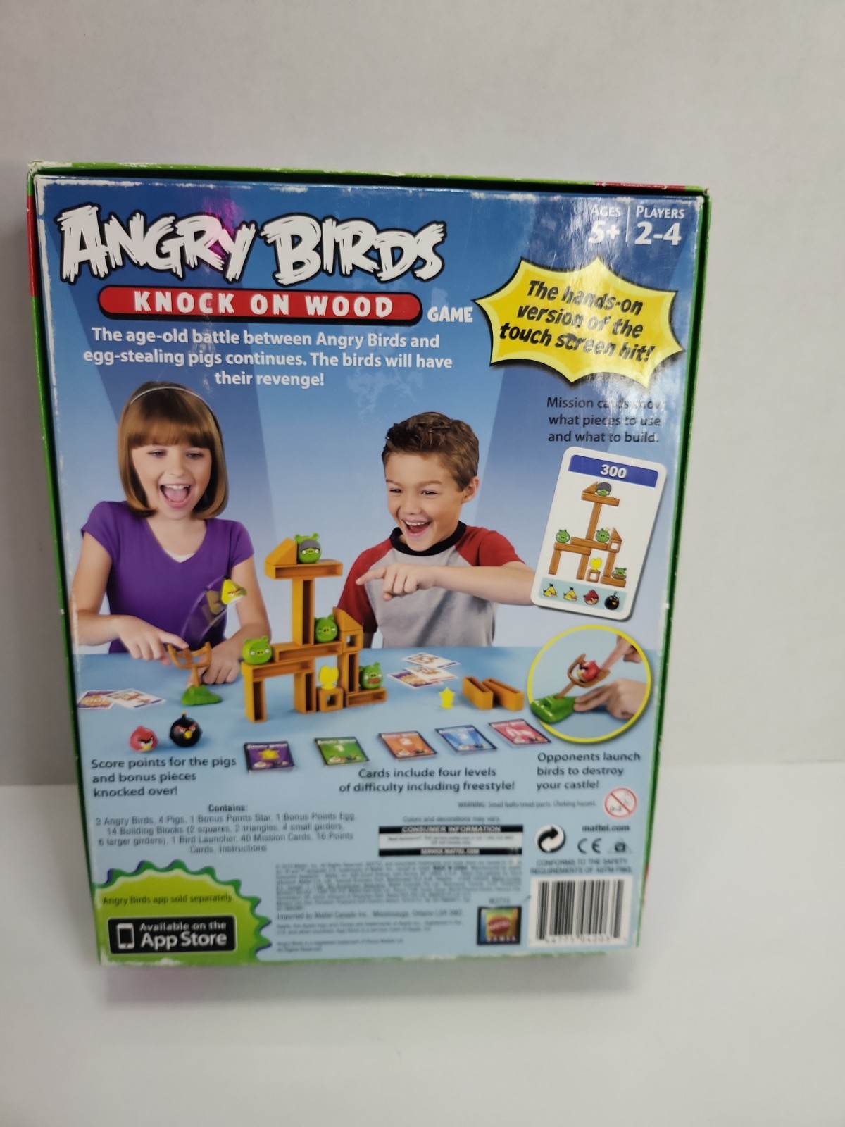 Angry Birds Knock On Wood Board Game Mattel 2010 – 100% Complete