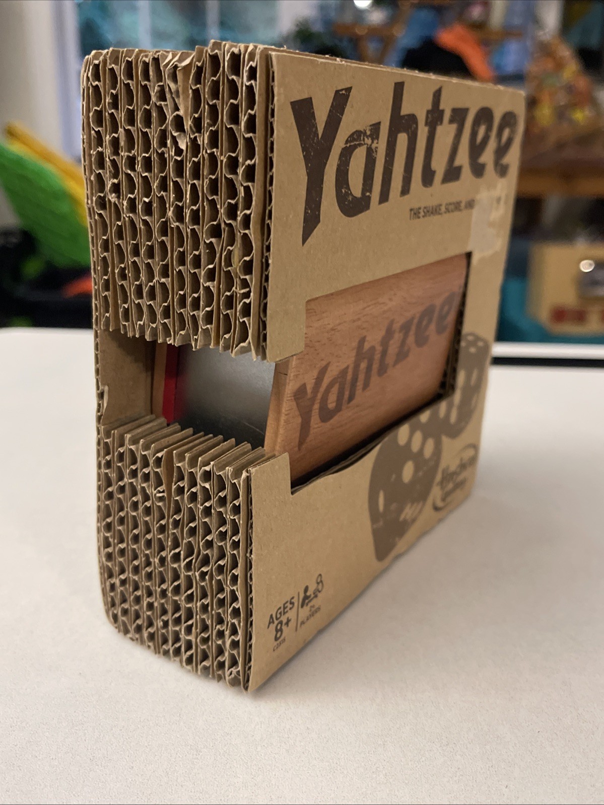 Rare HASBRO 2016 YAHTZEE Wooden 3D Box TRAVEL Edition DICE GAME Target