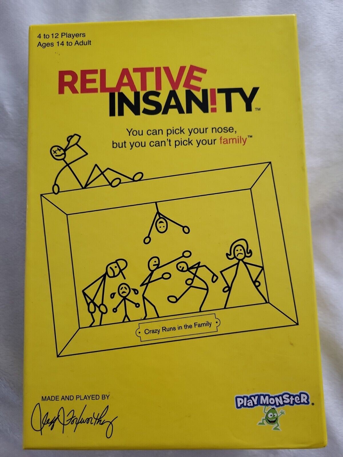 Relative Insanity Party Game About Crazy Relatives by Jeff Foxworthy