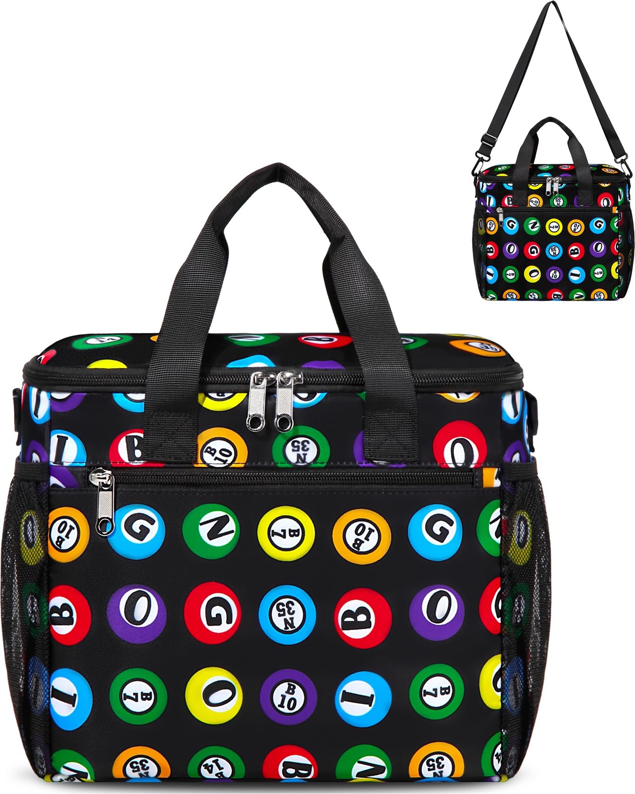 Bingo Bag for Bingo Set Stuff Supplies Bingo Bags with Pockets for Bingo Daubers