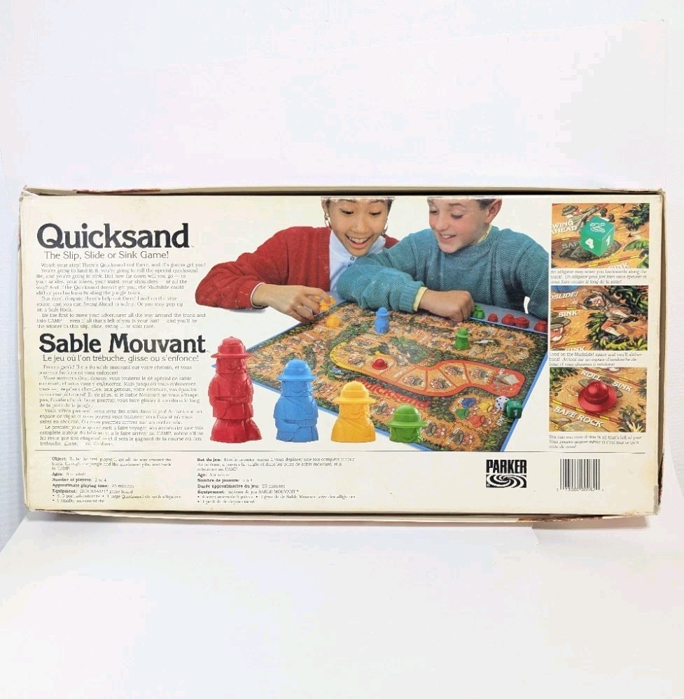 VTG Quicksand Boardgame COMPLETE Parker Brothers 1989 The Slip Slide Sink Game