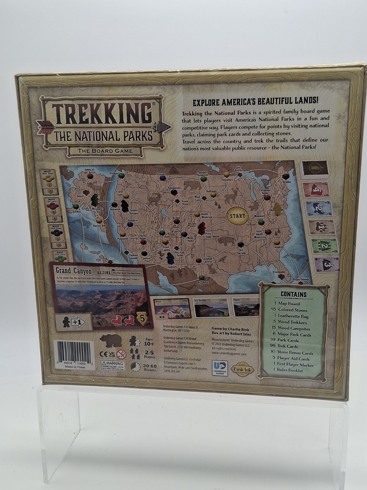 Sealed Underdog Games Trekking The National Parks Board Game Second Edition
