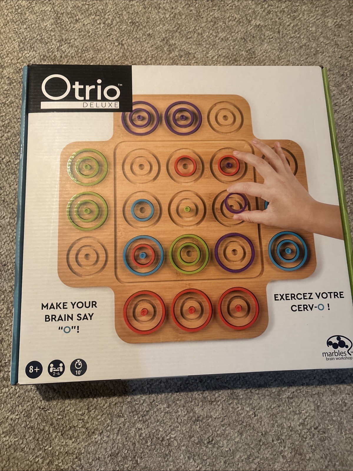 Otrio Deluxe – Strategy Game Wood Board Complete by Marbles Brain Workshop