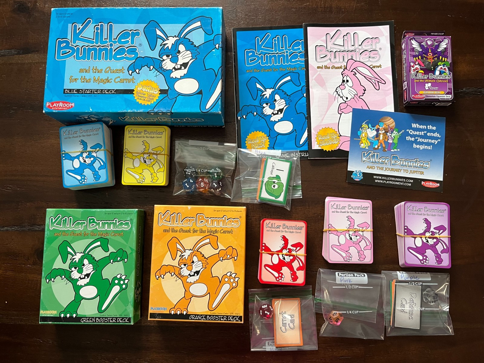 Killer Bunnies And The Quest For The Magic Carrot plus 5 Booster Decks