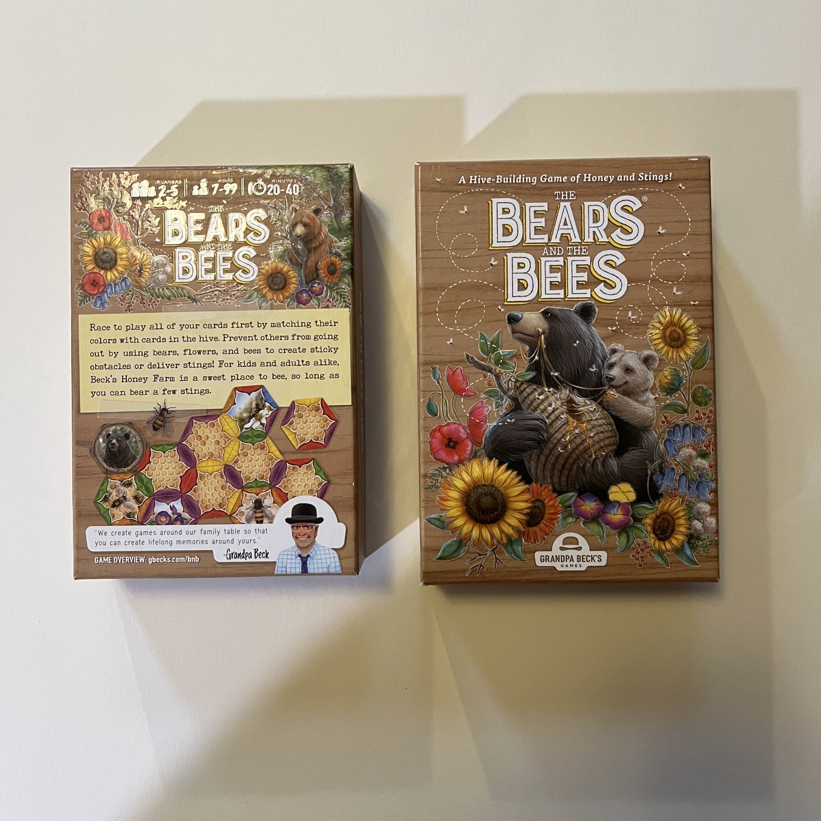 Grandpa Beck’s The Bears and The Bees Family Card Game Complete Hive Building 7+