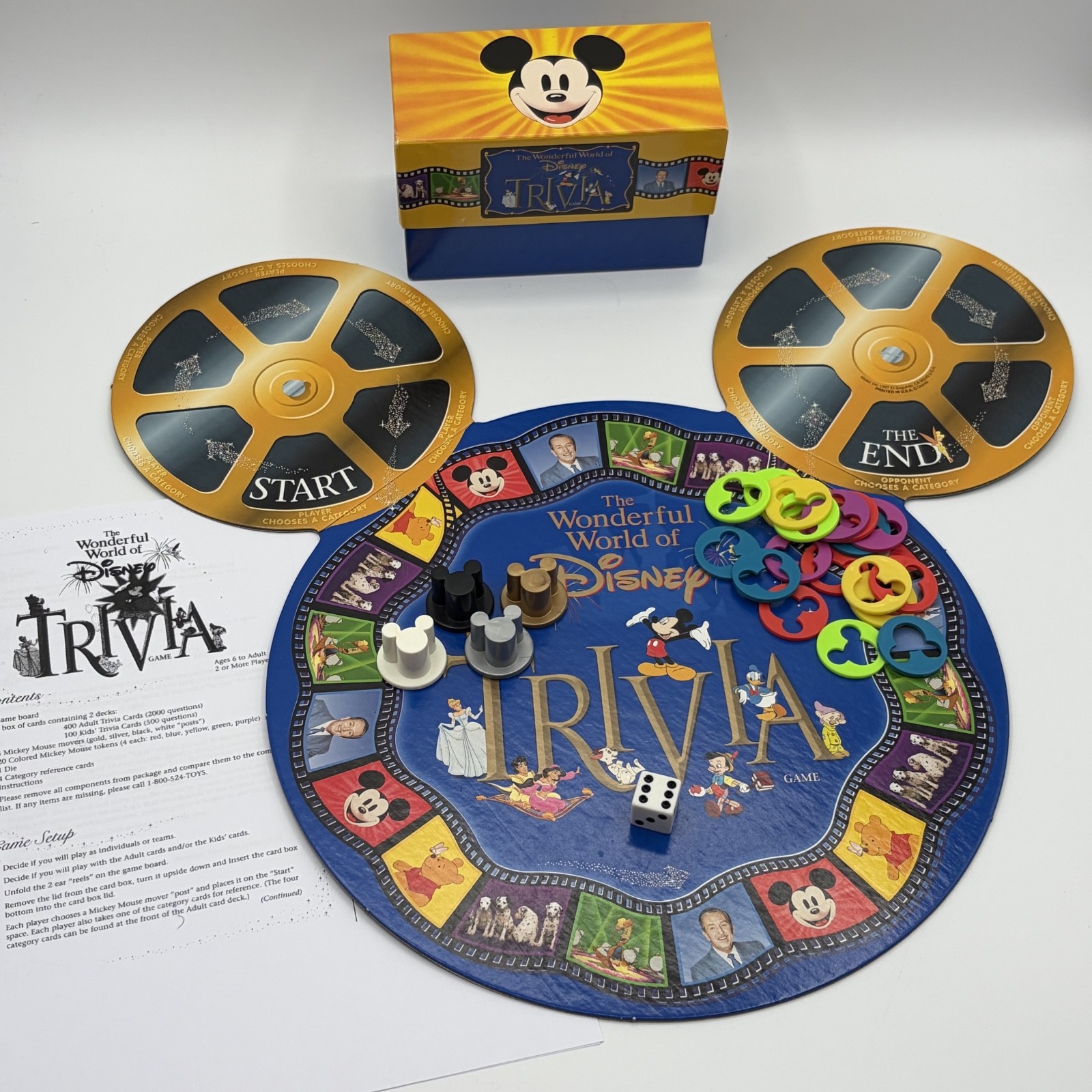The Wonderful World Of Disney Trivia Trivial Pursuit Board Game 1997 Complete