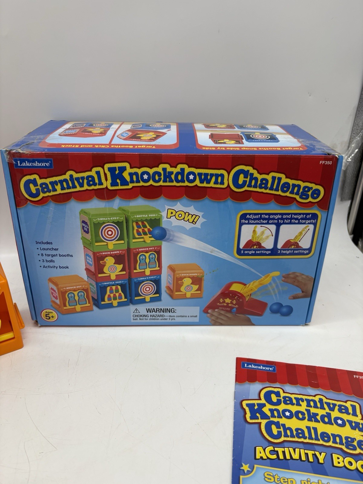 Lakeshore Carnival Knockdown Challenge FF350 Game Complete w/2 REPLACEMENT BALLS