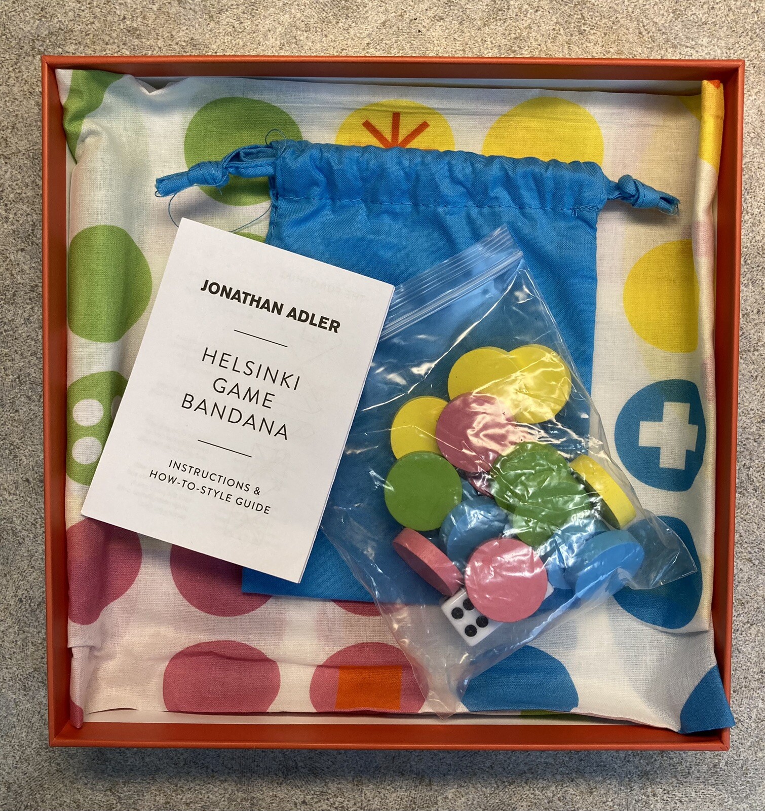 Jonathan Adler Helsinki Classic Bandana Game by Galison – Inspired by Pachisi