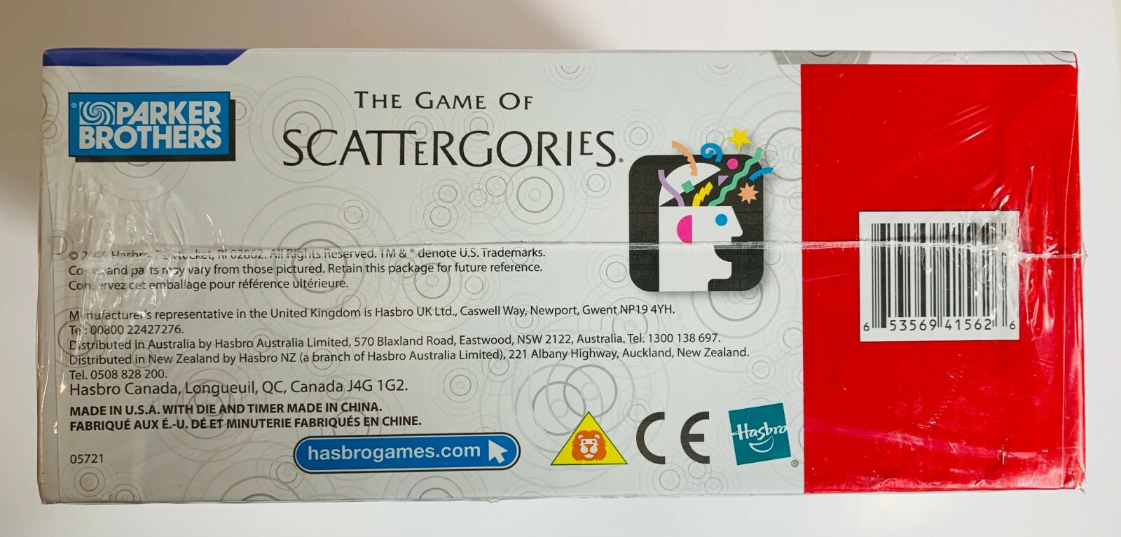 Game of Scattergories 2009 Parker Brothers 05721 for Adults NIB SEALED
