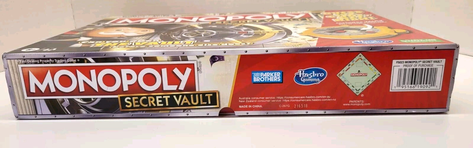 MONOPOLY Secret Vault Board Game for Kids Ages 8 and Up, Complete, New, Open Box