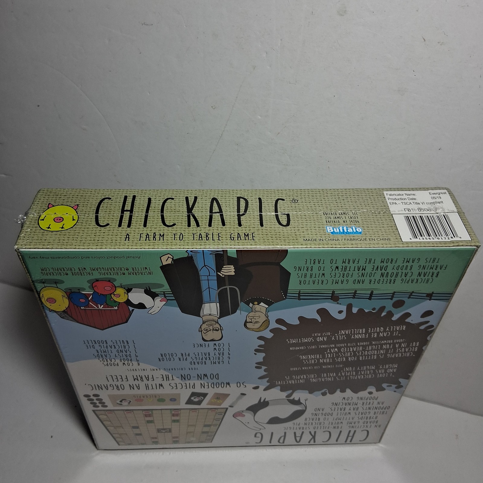 Chickapig Strategic Board Game Family Friendly Game For 2 or 4 Players with Chi