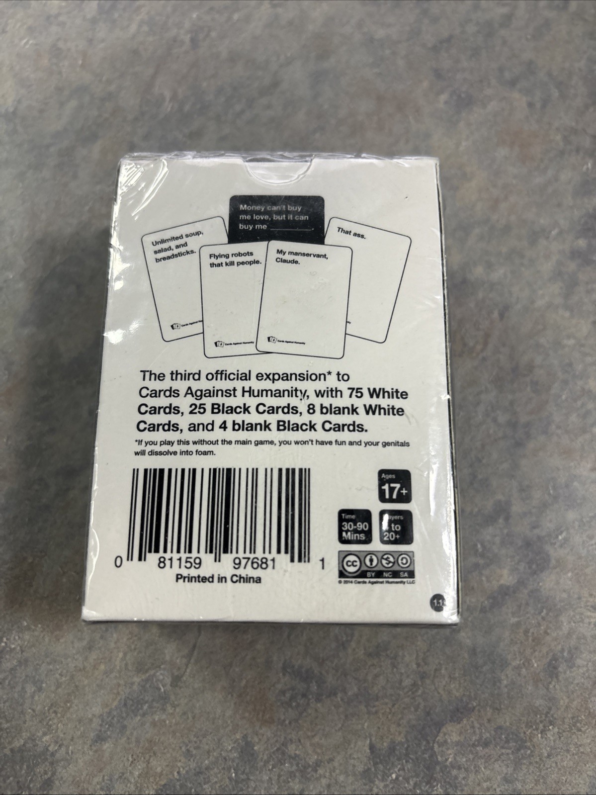 NEW Cards Against Humanity Game 3rd Third Expansion Sealed 112 Cards deck pack