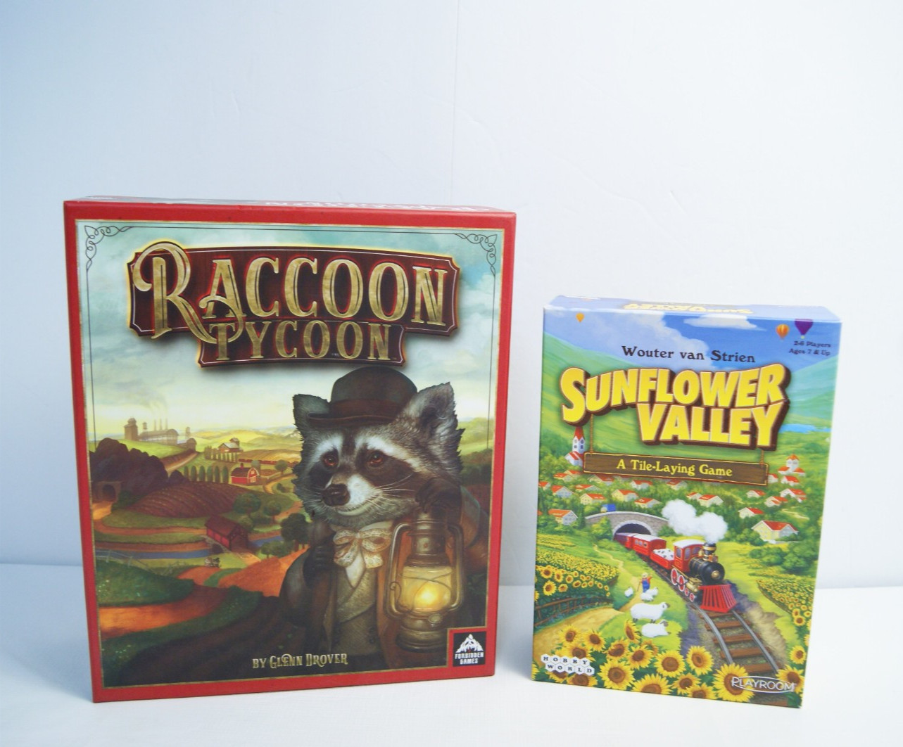 Board Card Game Lot: Raccoon Tycoon & Sunflower Valley