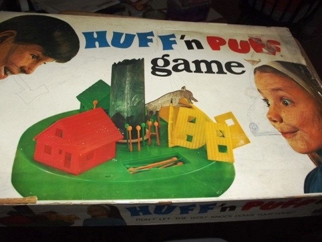 *VINTAGE* 1968 Schaper Huff ‘n Puff Board Game #430 100% Complete