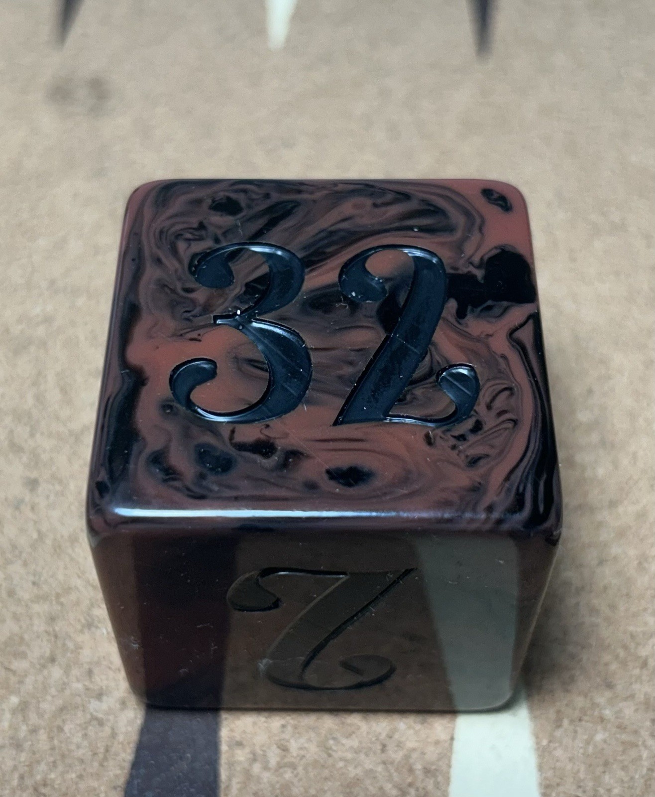 Large Gothic 1.5” Backgammon Doubling Cube