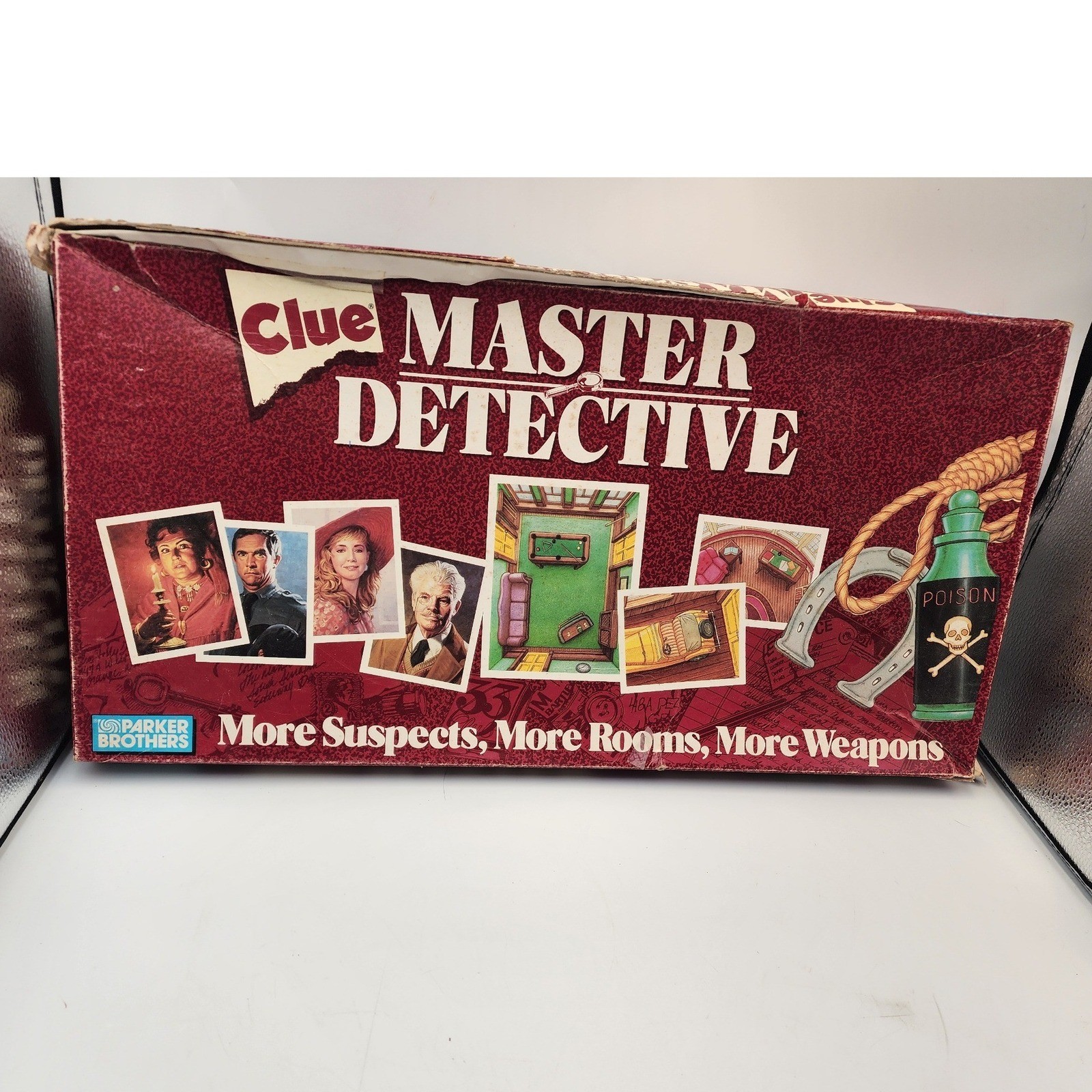 Vintage Clue Master Detective Board Game 1988 Parker Brothers Expanded Edition