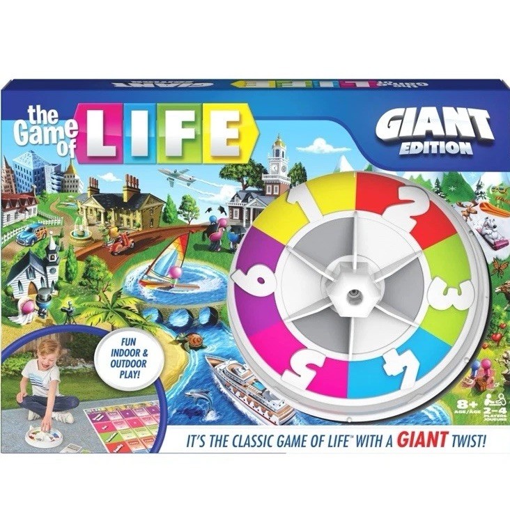 The Game of Life Giant Edition Family Board Game Big Oversized Indoor Outdoor