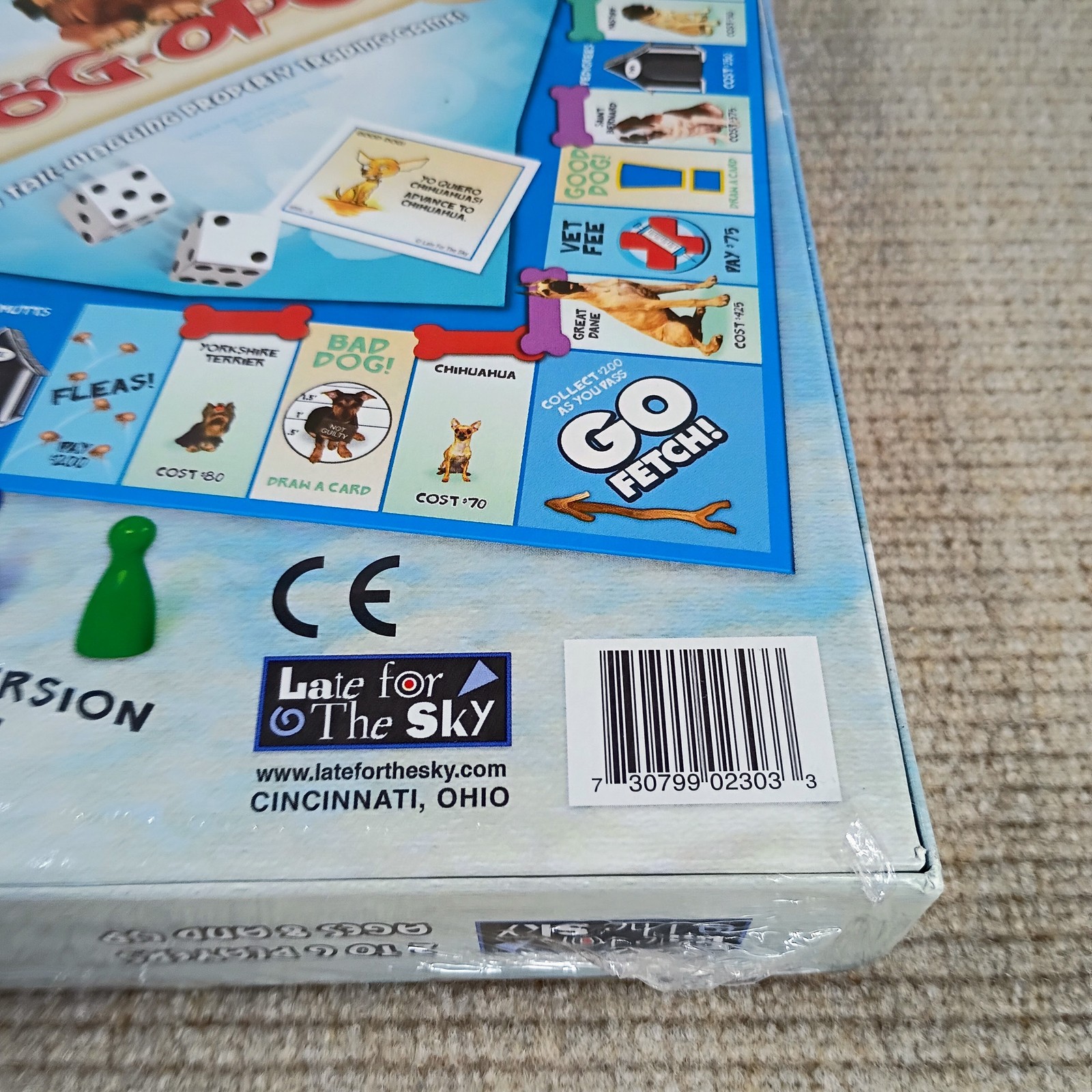 Dog-Opoly Board Game Late for the Sky Property Trading Game New Sealed