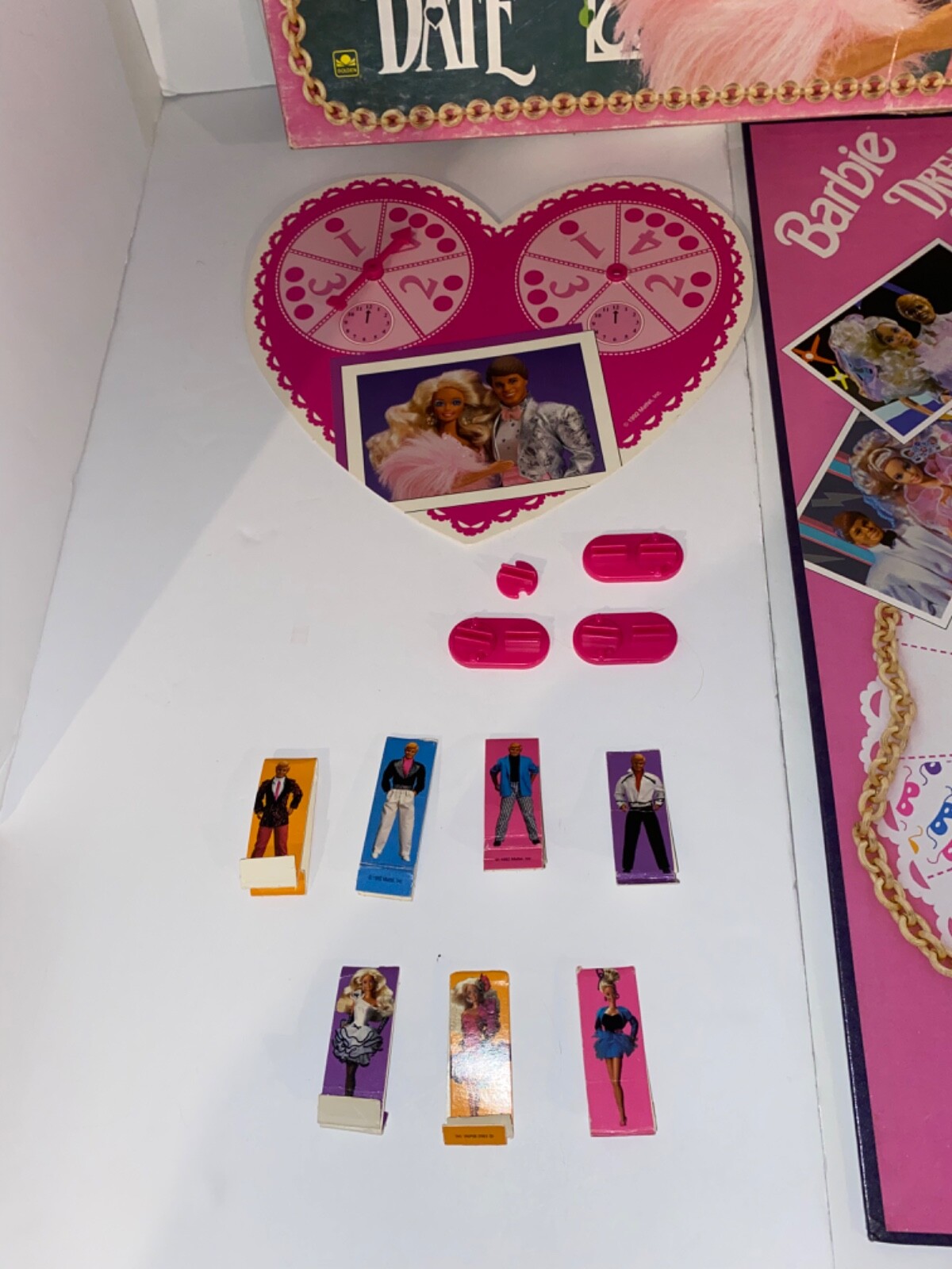 Vintage 1992 Barbie Dream Date Board Game Incomplete Play or Replacement Pieces
