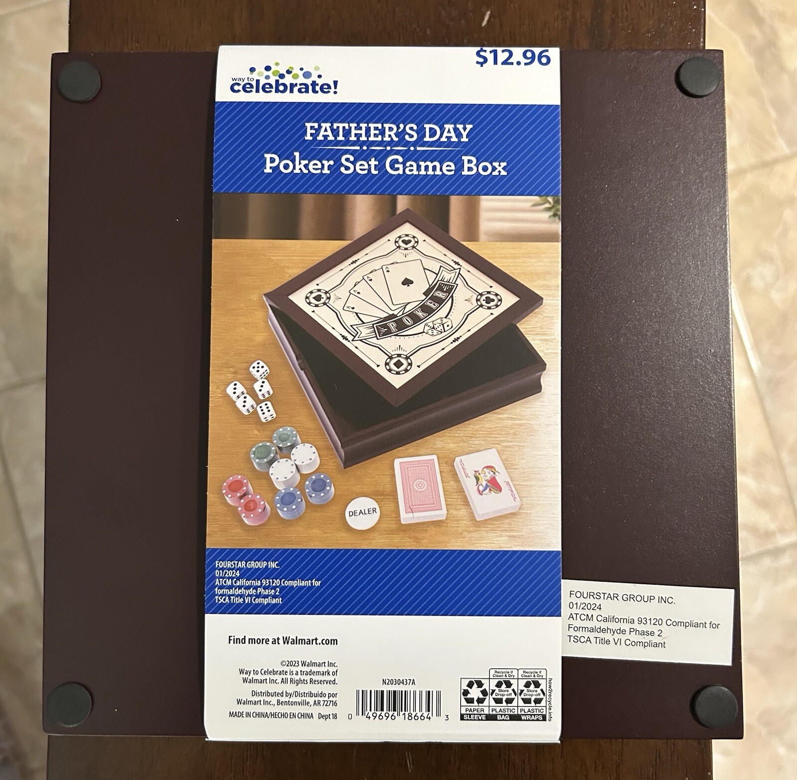 Poker Chips Cards Dice Set Game Box New Sealed!!!