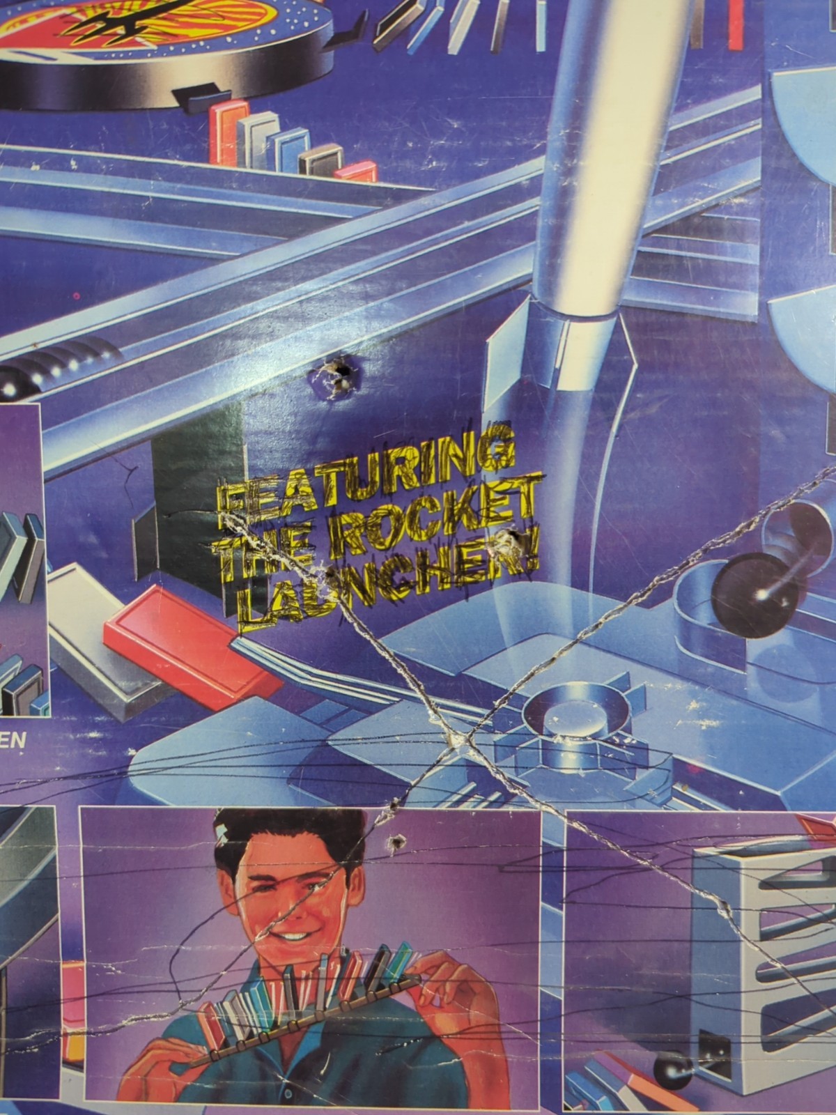 Vintage 93 Pressman Domino Rally Galaxy Explorer Set with Box 50% Complete E8