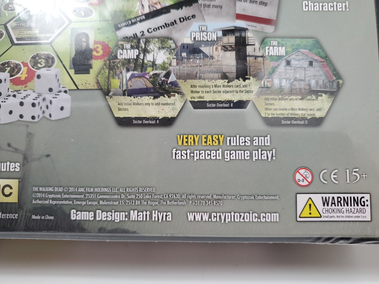 Walking Dead Don’t Look Back Dice Game – Cryptozoic – Factory Sealed NEW
