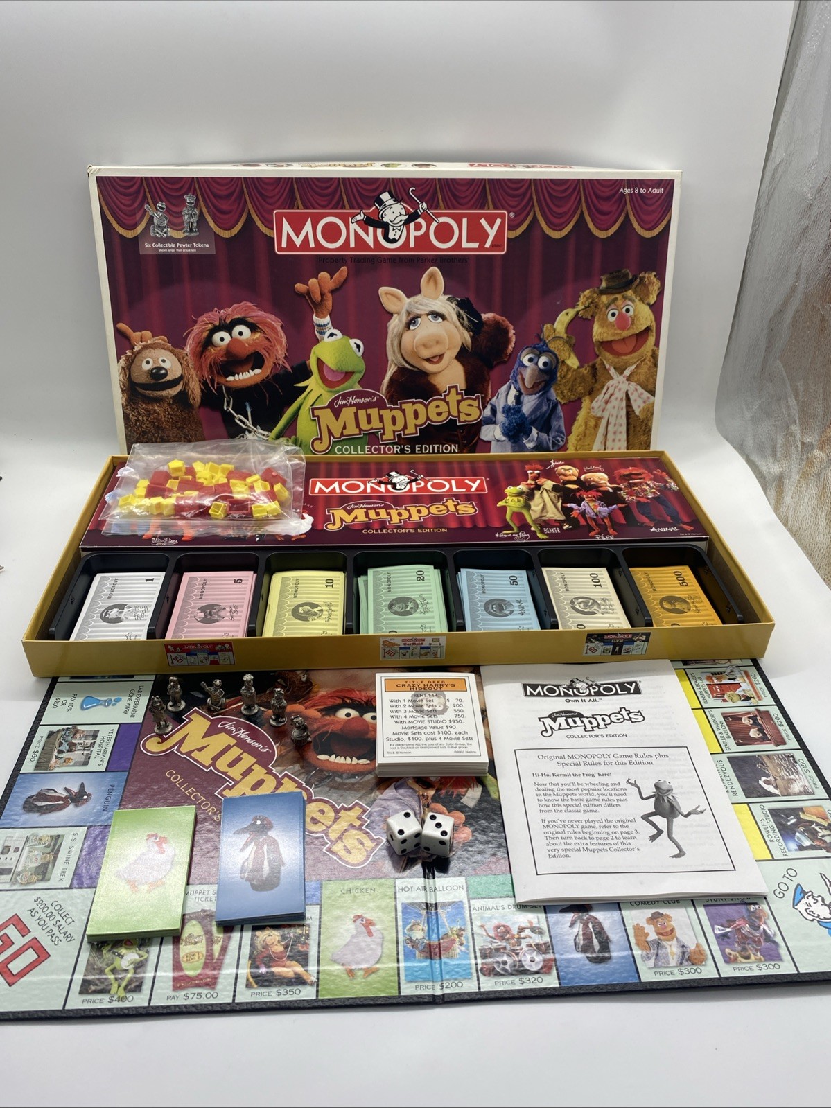 The Muppets Monopoly Collector’s Edition Board Game 2003 COMPLETE
