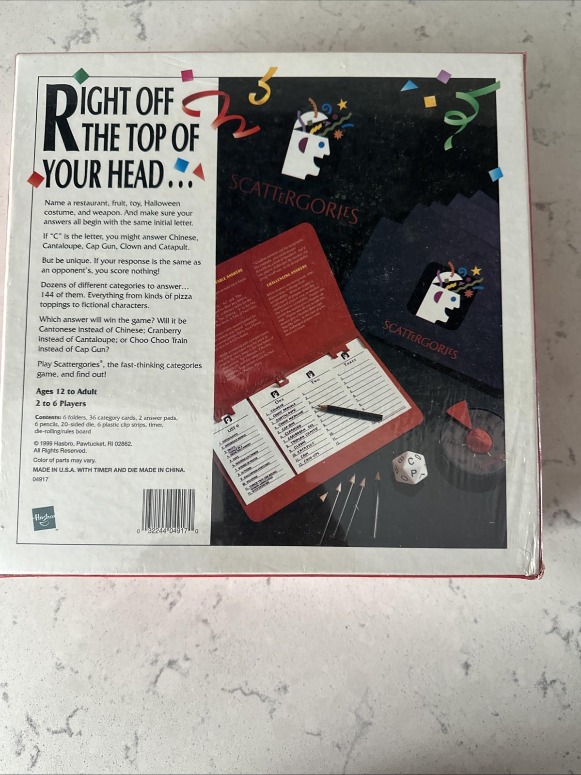 1999 The Game of Scattergories ~ Milton Bradley ~ New Factory Sealed