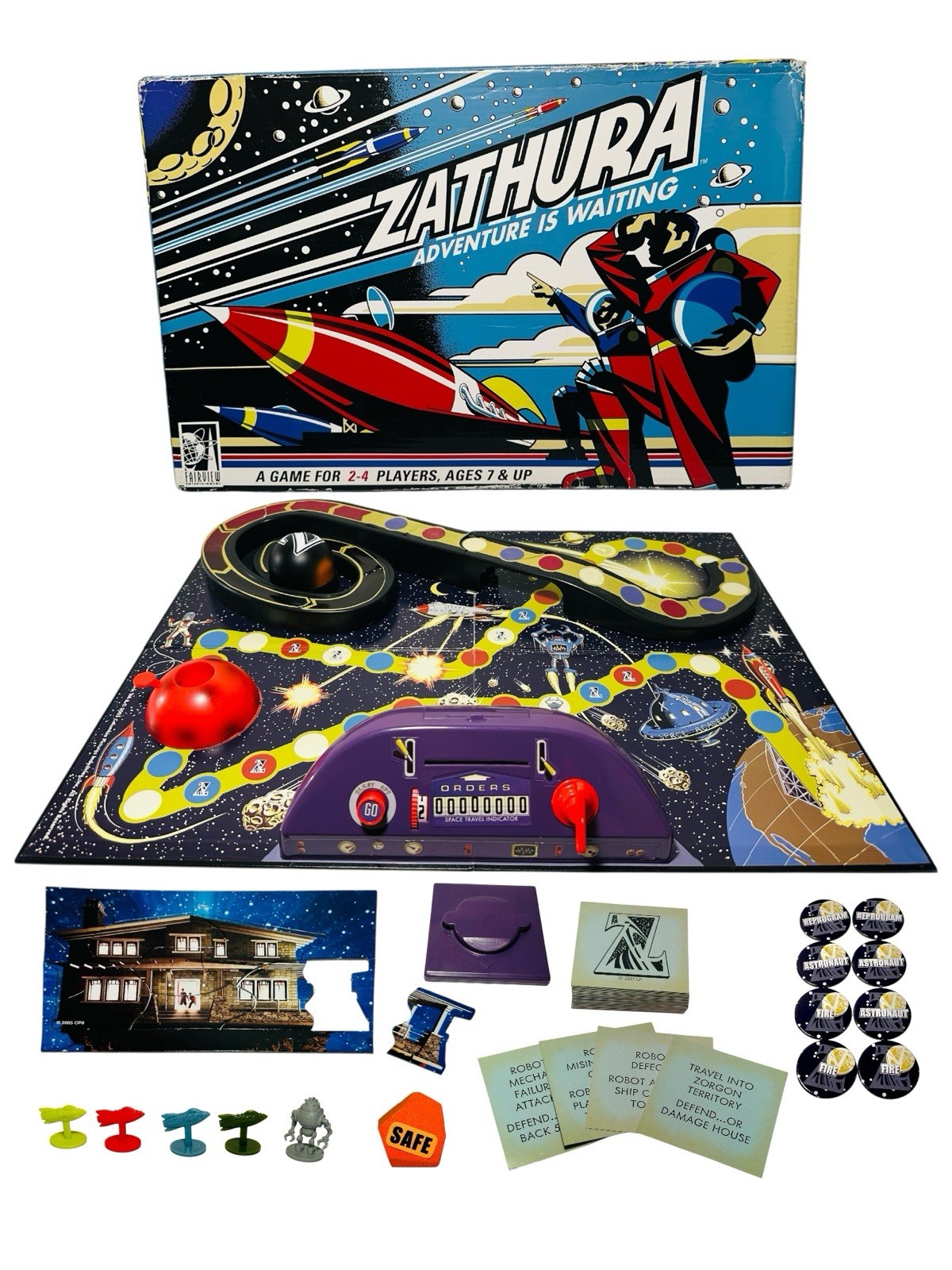 ZATHURA ADVENTURE IS WAITING BOARD GAME 2005 Pressman No 4505 Collectible WORKS!