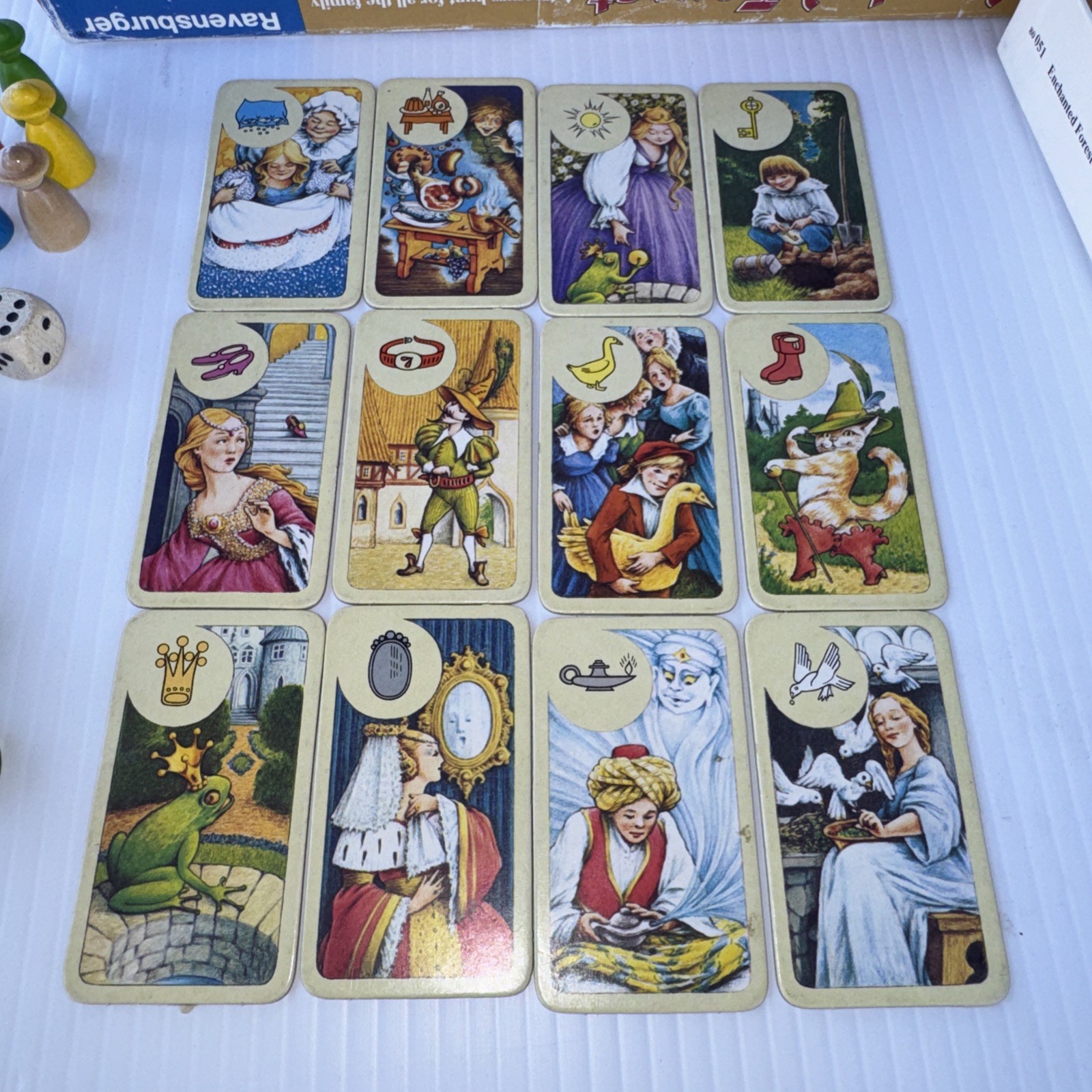 Enchanted Forest Ravensburger Vintage 1982 Board Game missing 1 card -1 piece