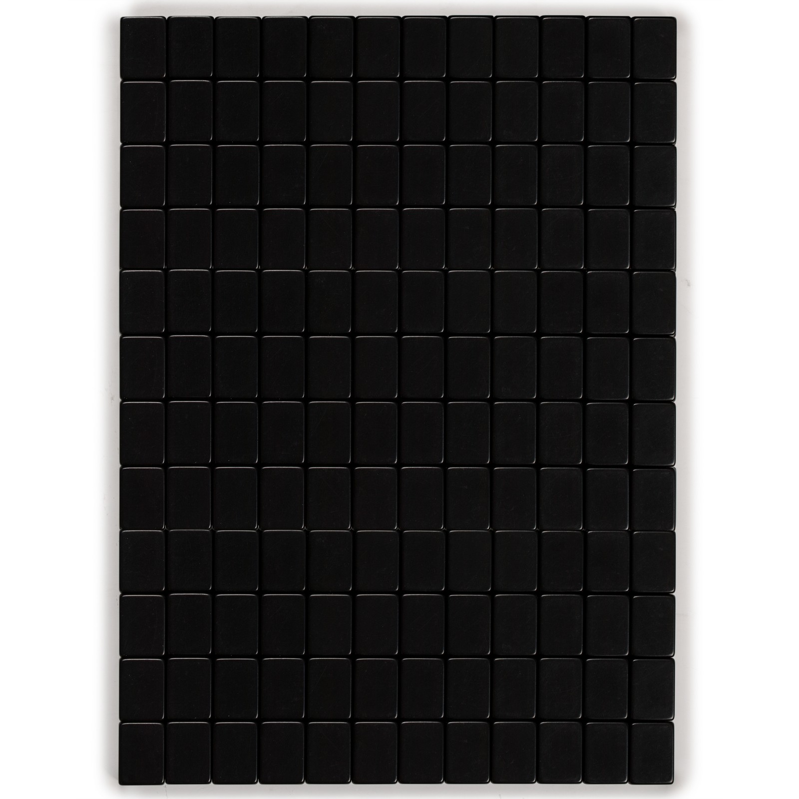 Japanese Riichi Mahjong Set with Black Standard Size Tiles and Black Vinyl Case