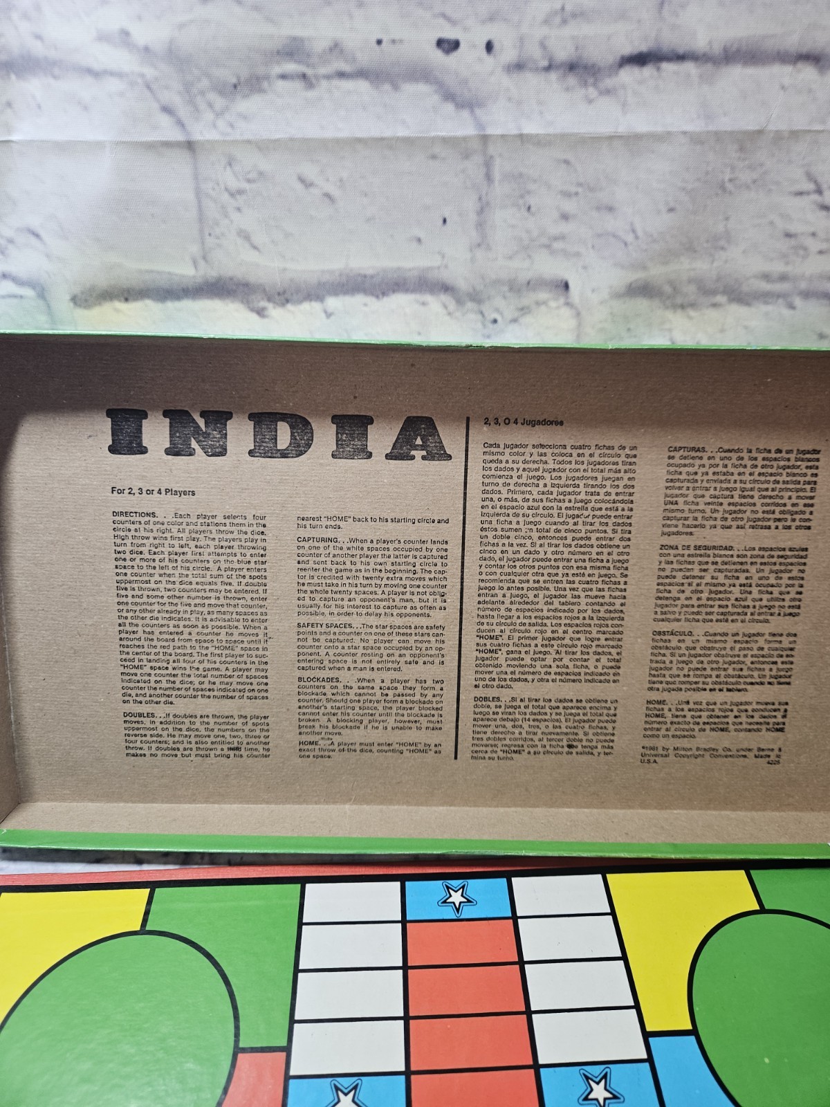 The Game of India by Milton Bradley – 1981 – COMPLETE – Vintage Board Game