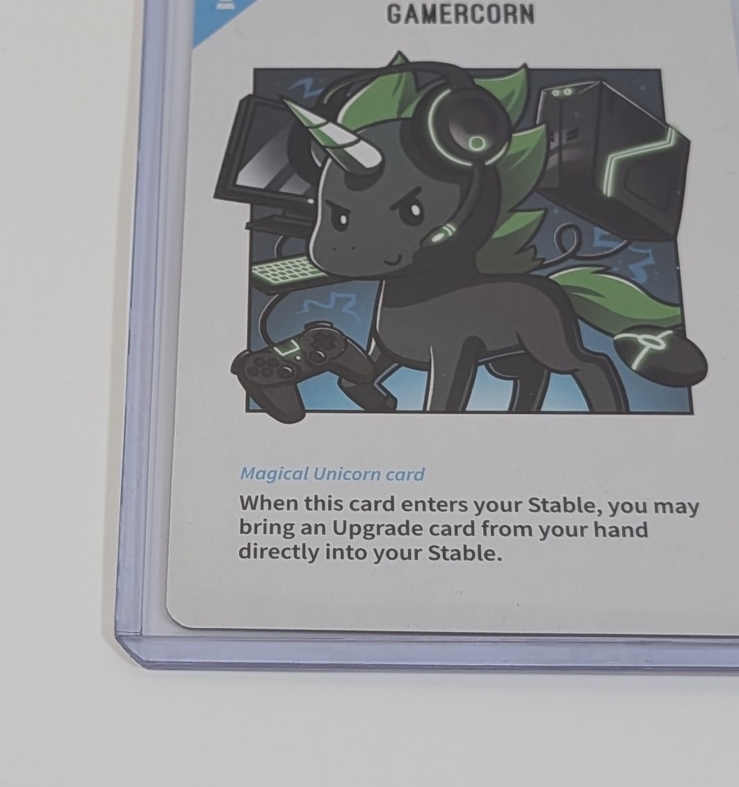 Unstable Unicorns Gamercorn Gamestop USA Exclusive Promo Card 2nd Print New OOP