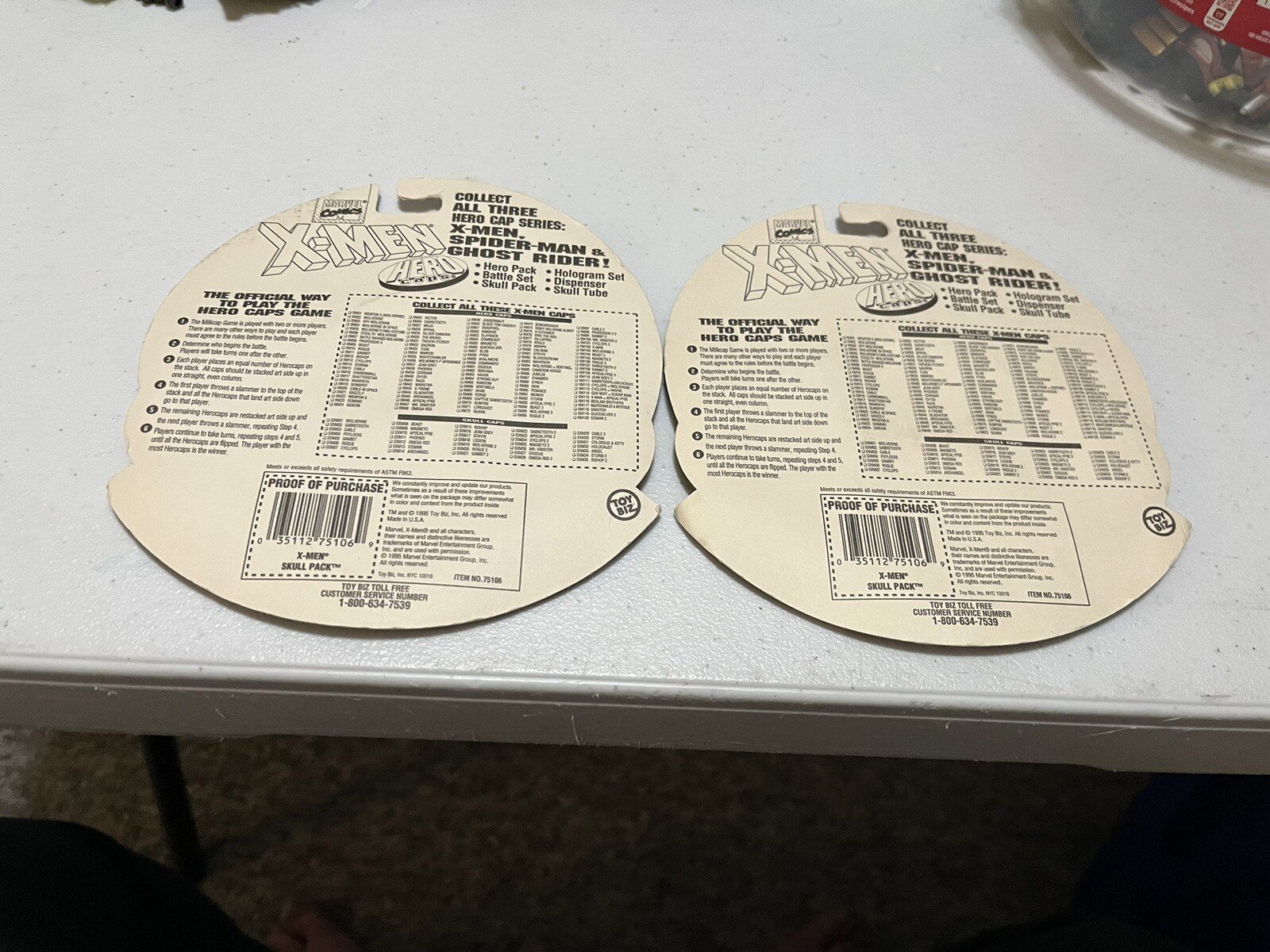1995 Collector’s Editon, X-Men Wolverine, Adamantium Slammer & 6 Caps Pogs, New