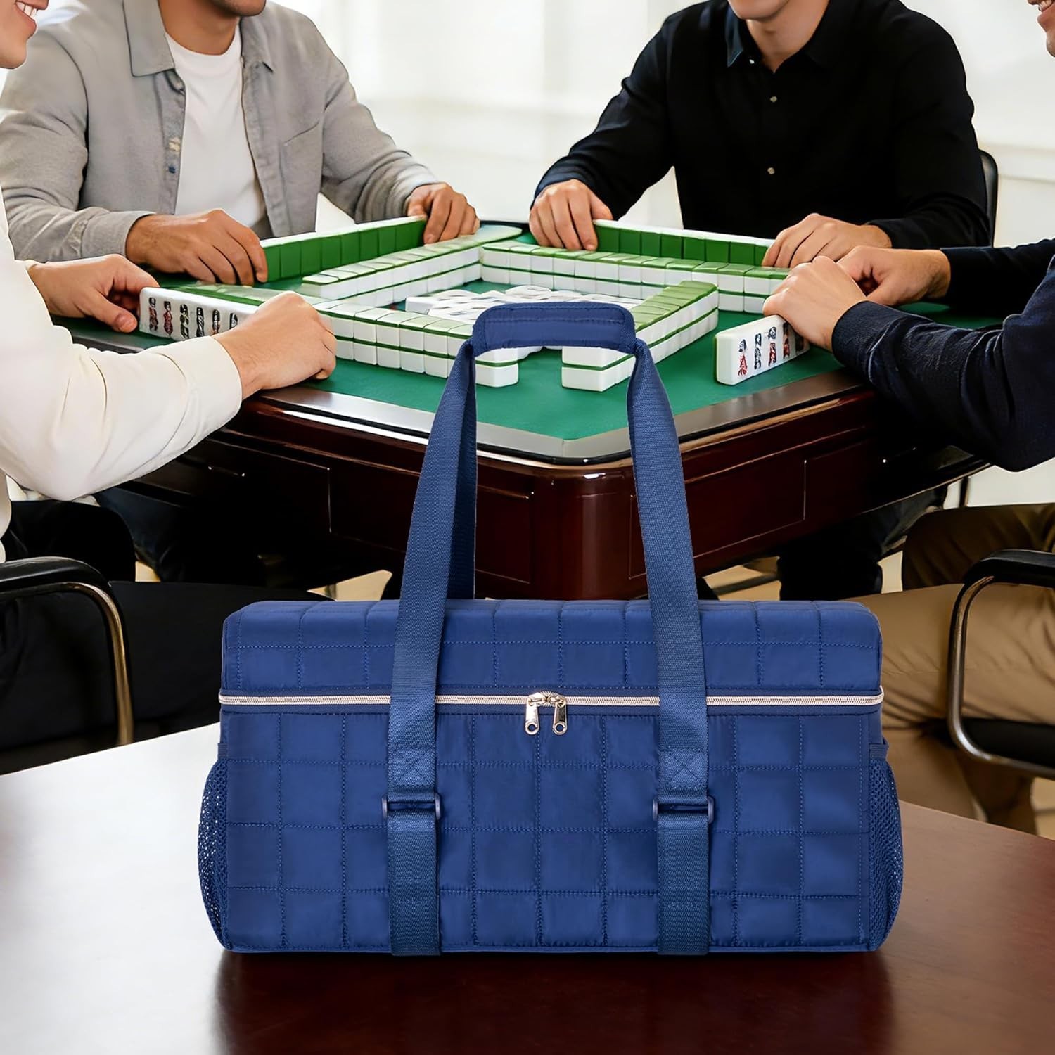 Empty Mahjong Bag with A Mahjong Tile Bag And A Rack Case, Mah-jongg Carrying