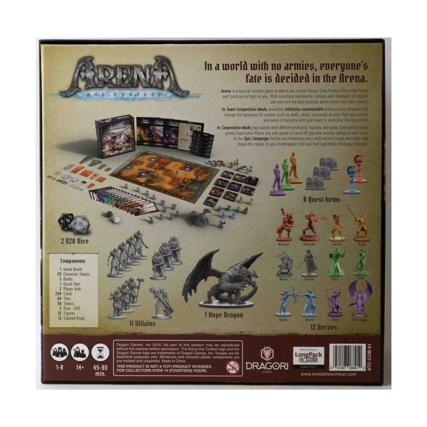 Dragori Board Game Arena – The Contest (1st Ed) Box NM