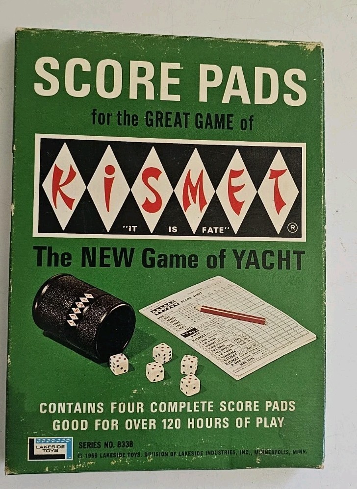 Score Pads for Kismet Dice Game (1970) score pads only