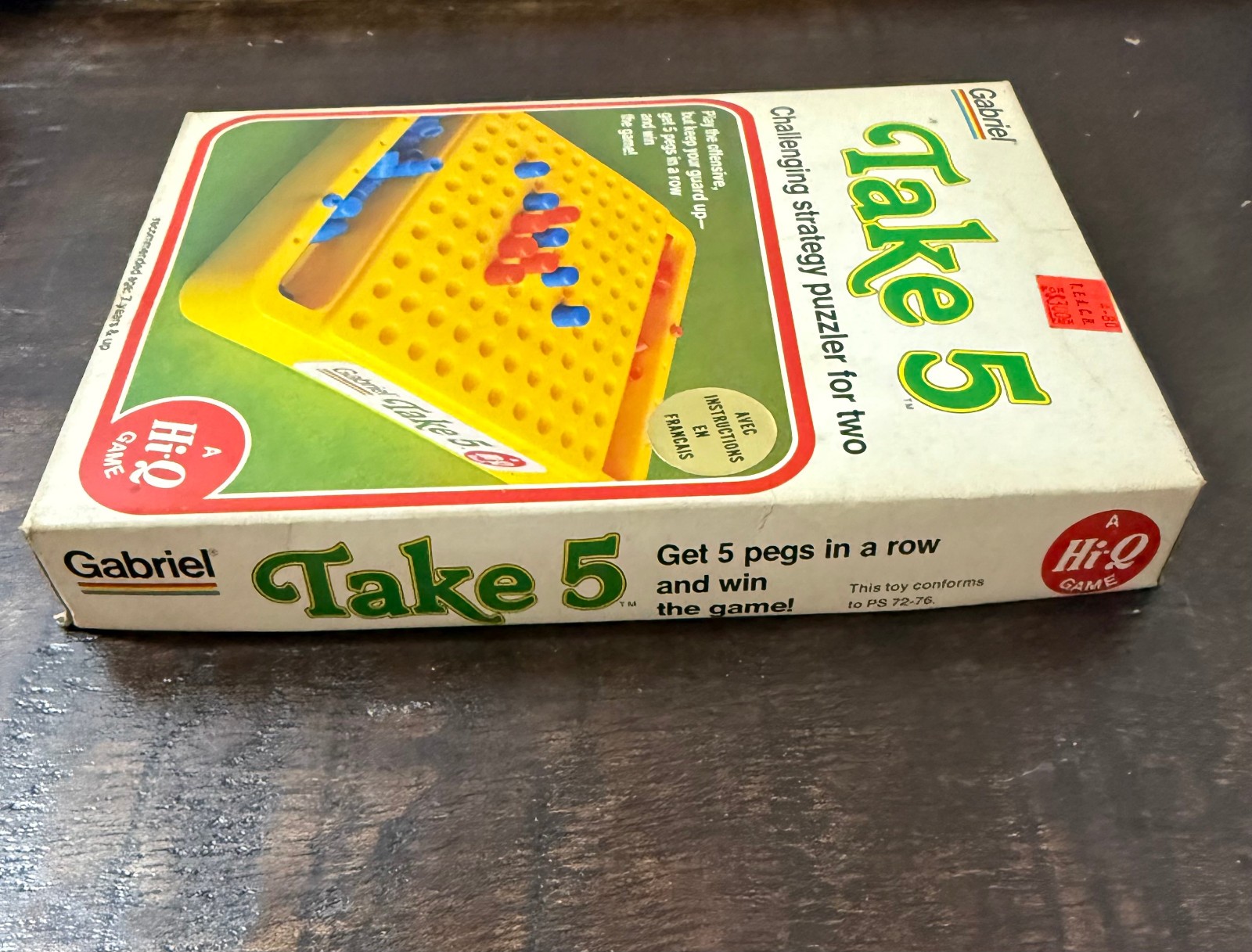 Vintage Take 5 By Gabriel Strategy Board Game 1977