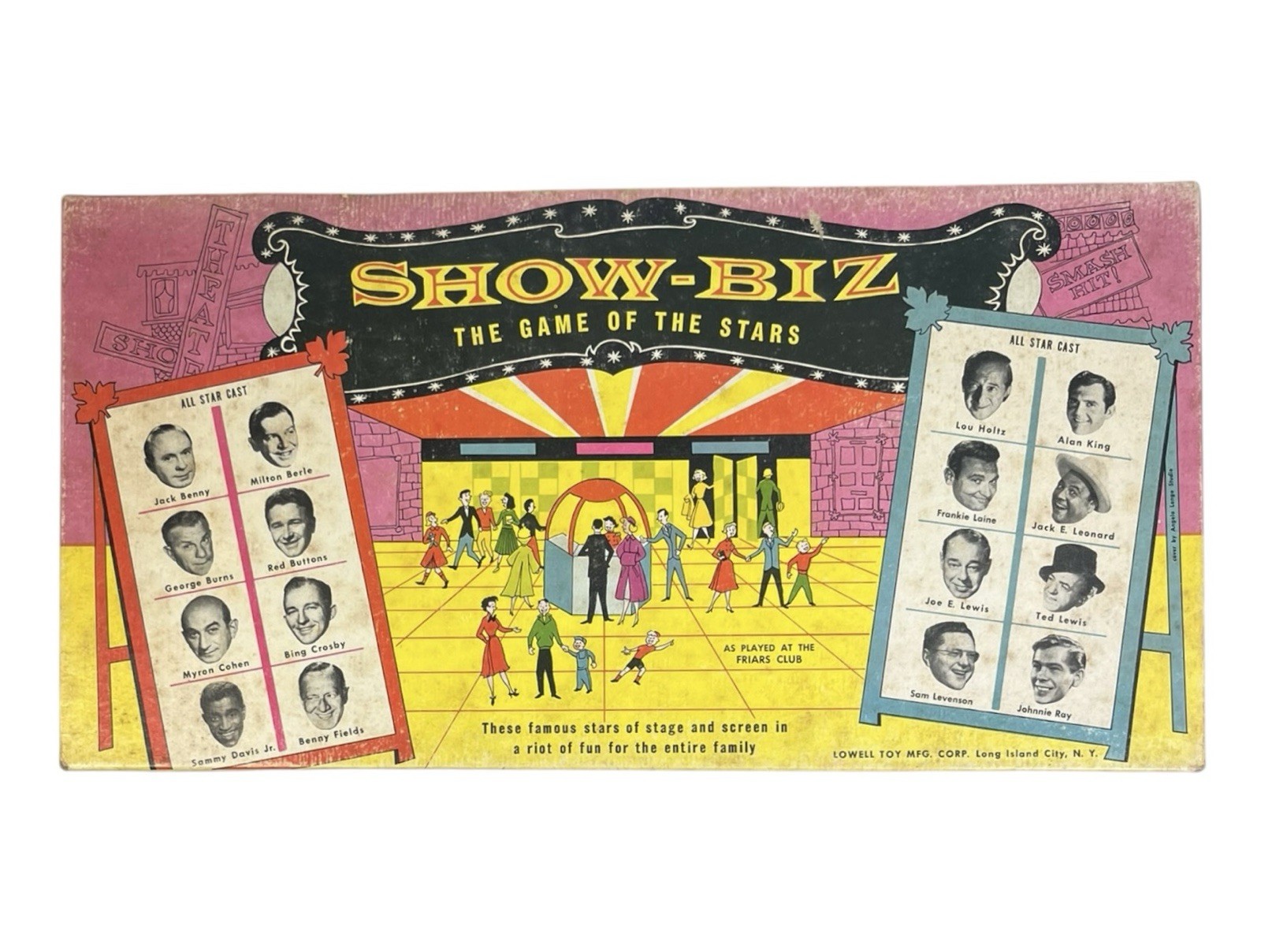 Vintage 1958 Show-Biz Boardgame: The Game of the Stars Lowell Toy Mfg: